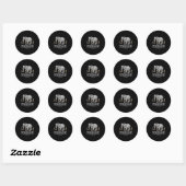 Perspectief citaat Marcus Aurelius Elephant Illust Ronde Sticker (Vel)
