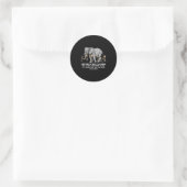 Perspectief citaat Marcus Aurelius Elephant Illust Ronde Sticker (Tas)