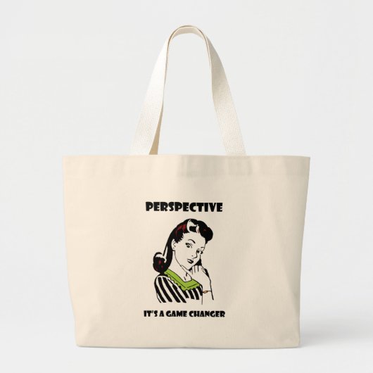 Perspectief - Het is een Game Changer Grote Tote Bag (Voorkant)