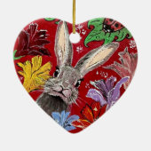 Perspectief keramische hartversiering keramisch ornament (Achterkant)