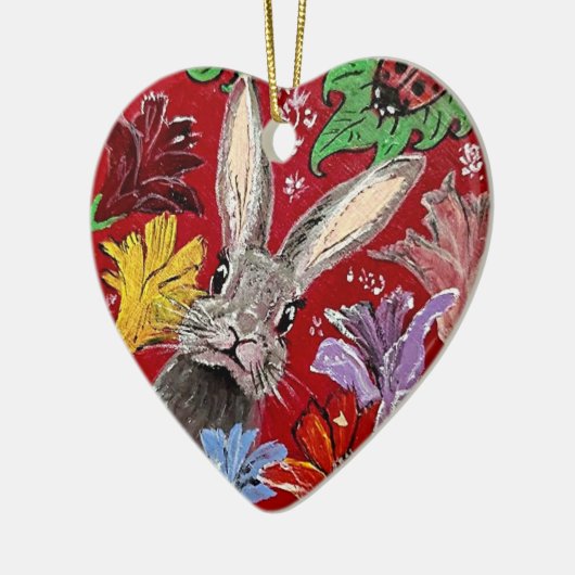 Perspectief keramische hartversiering keramisch ornament (Links)