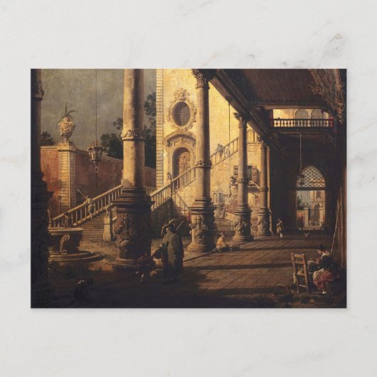 Perspectief met een Portico Briefkaart (Voorkant)