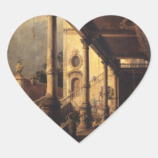 Perspectief met een Portico Hart Sticker (Voorkant)
