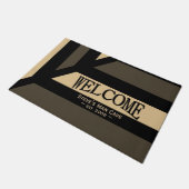 Perspectief Moderne Stripe Man Cave Welcome Deurmat (Schuin)