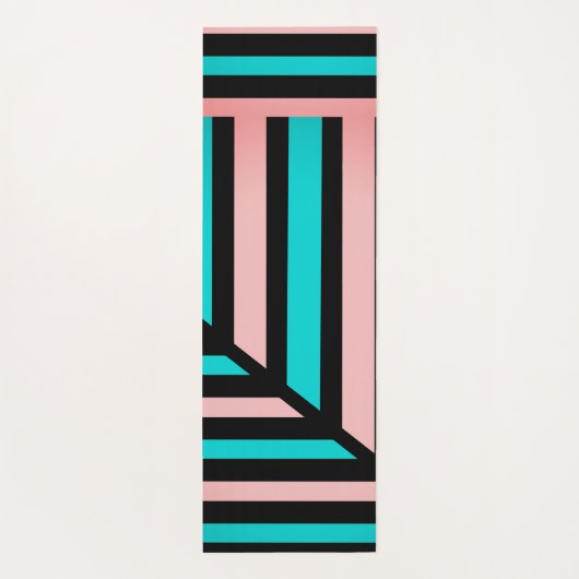 Perspectief Moderne Stripe Yogamat (Achterkant)
