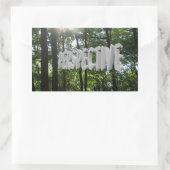 Perspectief Motivatie zon door bomen Rechthoekige Sticker (Tas)