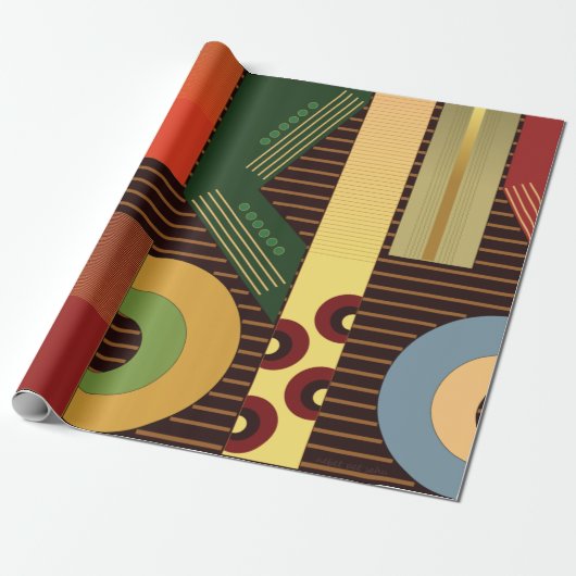 Perspectief overslagpapier cadeaupapier (Uitgerold)