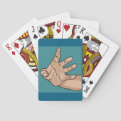 Perspectief reikende hand pokerkaarten (Achterkant)