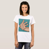 Perspectief reikende hand t-shirt (Voorkant volledig)