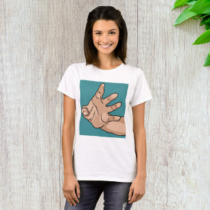 Perspectief reikende hand t-shirt