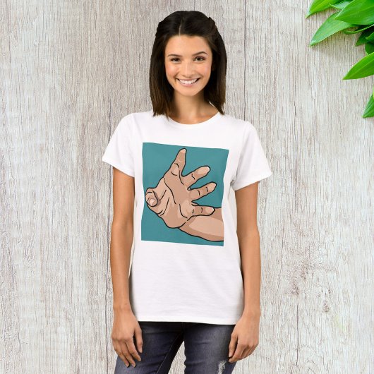 Perspectief reikende hand t-shirt