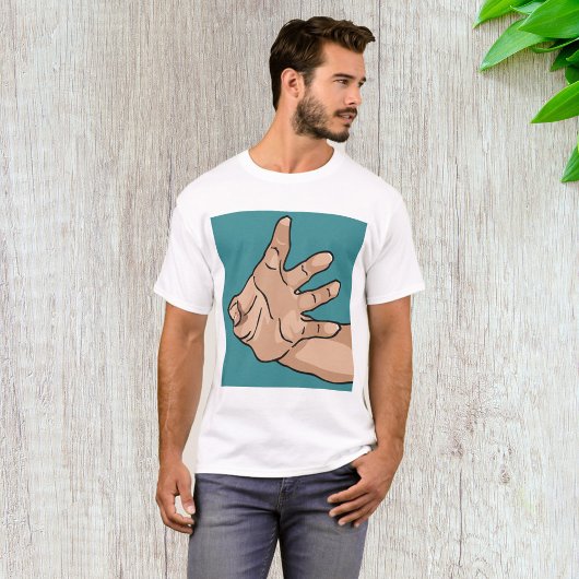 Perspectief reikende hand t-shirt