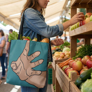Perspectief Reikende Hand Tote Bag