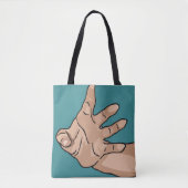 Perspectief Reikende Hand Tote Bag (Voorkant)