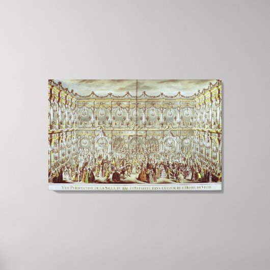 Perspectief uitzicht van de ballroom canvas afdruk (Voorkant)