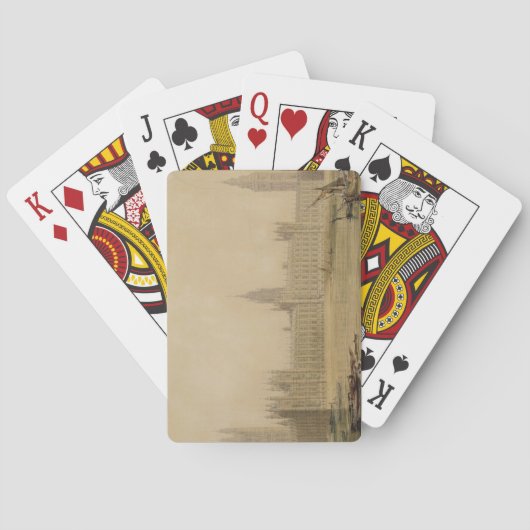 Perspectief Uitzicht van de nieuwe Kamers van het Pokerkaarten (Achterkant)