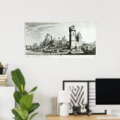Perspectief uitzicht van de Tour de Nesle Poster (Thuiskantoor)