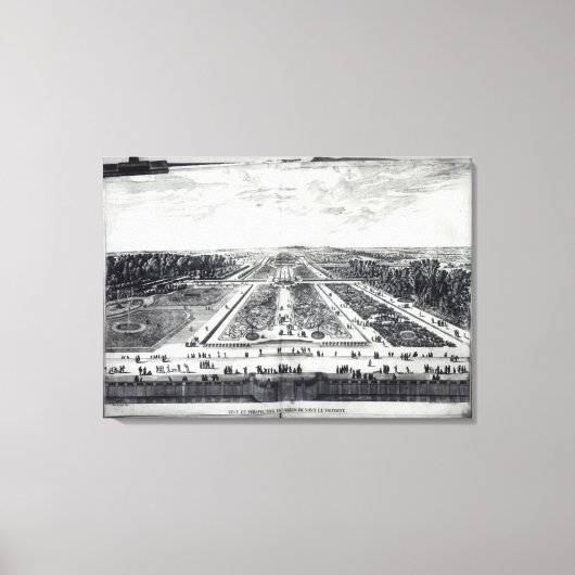 Perspectief Uitzicht van de tuin Canvas Afdruk (Voorkant)