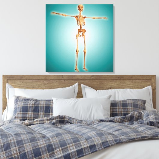 Perspectief Uitzicht van het menselijk skeletsyste Canvas Afdruk (Insitu (Slaapkamer))