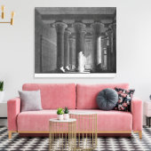 Perspectief uitzicht van het portico interior, Esn Canvas Afdruk (Insitu (Woonkamer))