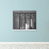 Perspectief uitzicht van het portico interior, Esn Canvas Afdruk (Insitu (Houten vloer))