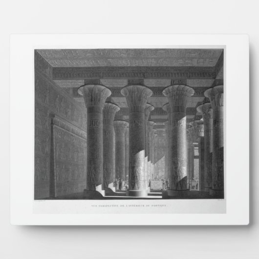 Perspectief uitzicht van het portico interior, Esn Fotoplaat (Voorkant)