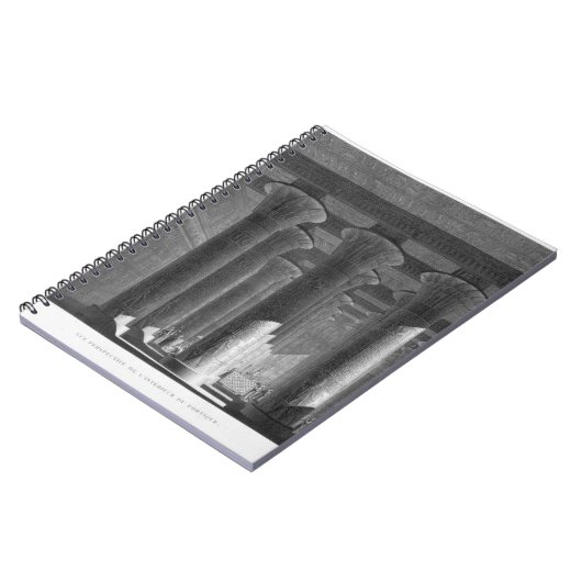 Perspectief uitzicht van het portico interior, Esn Notitieboek (Linkerzijde)