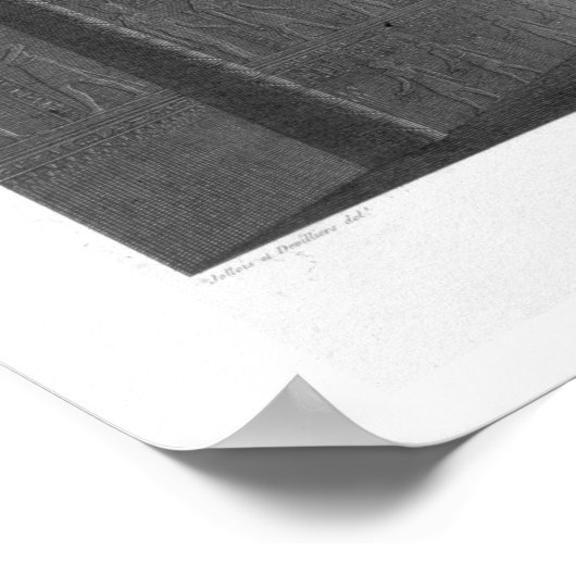 Perspectief uitzicht van het portico interior, Esn Poster (Hoek)