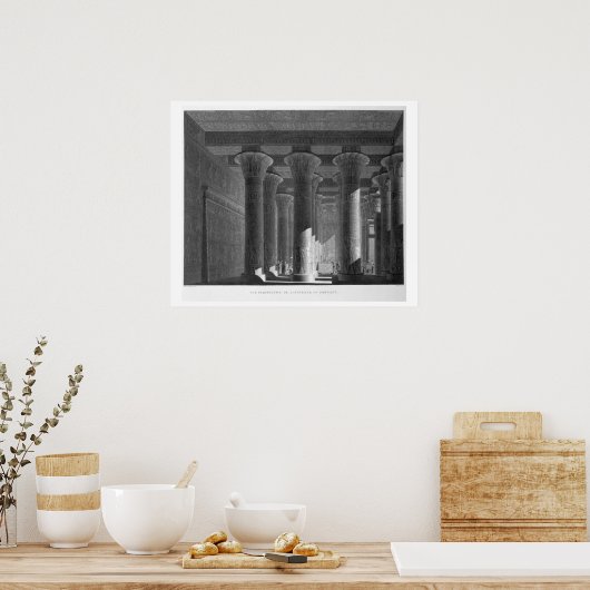 Perspectief uitzicht van het portico interior, Esn Poster (Keuken)