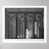 Perspectief uitzicht van het portico interior, Esn Poster (Voorkant)