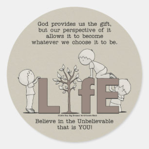 Perspectief van het Leven Ronde Sticker