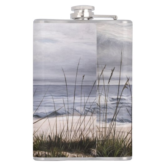 "Perspectief" Vinylomgepakte kolf Heupfles (Achterkant)