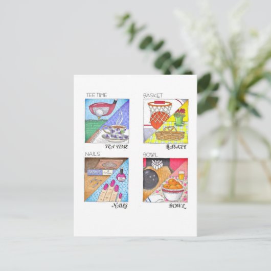 Perspectief vrouwen en Mannen Briefkaart (Staand voorkant)