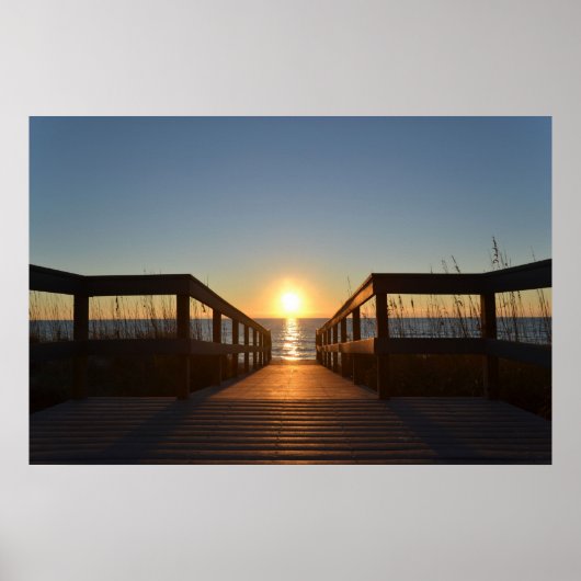 Perspectief zonneset poster (Voorkant)