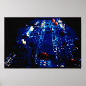 Perspectiefblauwe kaart poster (Voorkant)