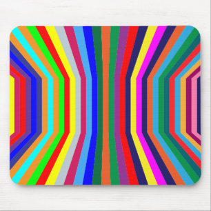 Perspectiefkleurige verticale strepen muismat