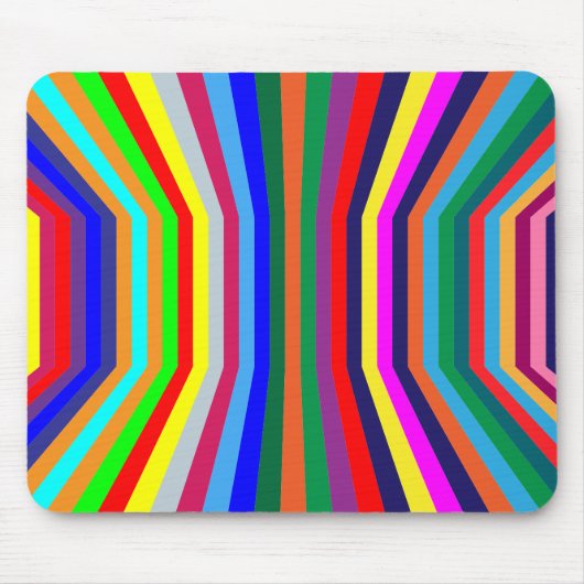 Perspectiefkleurige verticale strepen muismat (Voorkant)