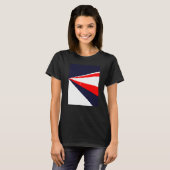 Perspectiefretro rood wit blauw t-shirt (Voorkant volledig)