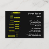 Perspectieven - Geel en wit op zwart Visitekaartje (Achterkant)