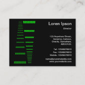 Perspectieven - Groen en wit op zwart Visitekaartje (Achterkant)