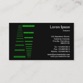 Perspectieven - Groen en wit op zwart Visitekaartje (Achterkant)