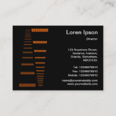 Perspectieven - Oranje en wit op zwart Visitekaartje (Achterkant)