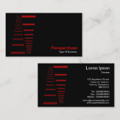 Perspectieven - Rood en wit op zwart Visitekaartje (Voorkant / Achterkant)