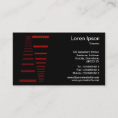 Perspectieven - Rood en wit op zwart Visitekaartje (Achterkant)