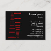 Perspectieven - Rood en wit op zwart Visitekaartje (Achterkant)