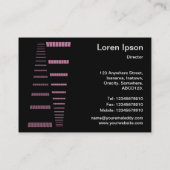 Perspectieven - Roze en wit op zwart Visitekaartje (Achterkant)