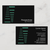 Perspectieven - Turquoise en White on Black Visitekaartje (Voorkant / Achterkant)