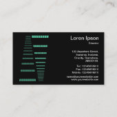 Perspectieven - Turquoise en White on Black Visitekaartje (Achterkant)