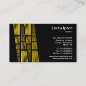Perspectieven v2 - Amber en White op zwart Visitekaartje (Achterkant)