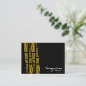 Perspectieven v2 - Amber en White op zwart Visitekaartje (Staand voorkant)